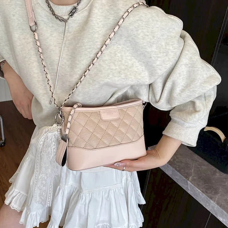 

Роскошные сумки через плечо для женщин, универсальные сумки в корейском стиле, эстетические женские модные сумки-ведра с цепочкой из искусственной кожи