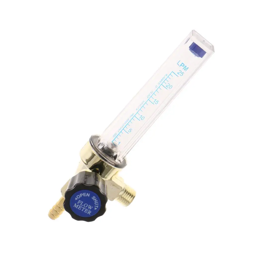 7mm Barb Argon CO2 Gas Flow Meter Regulator for Welder 1-25 Pressure 0.35MPA