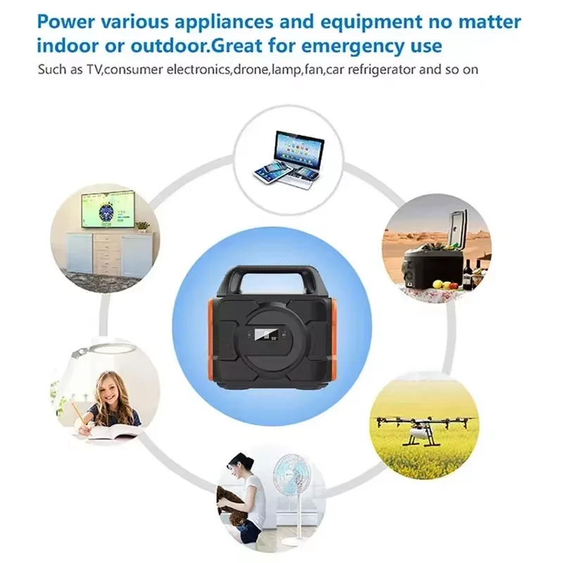 Generador Solar portátil, estación de energía de 300W, CA de 110V, 240V, salida de 288Wh, Banco de energía de respaldo de iluminación de emergencia para el hogar, campamento al aire libre