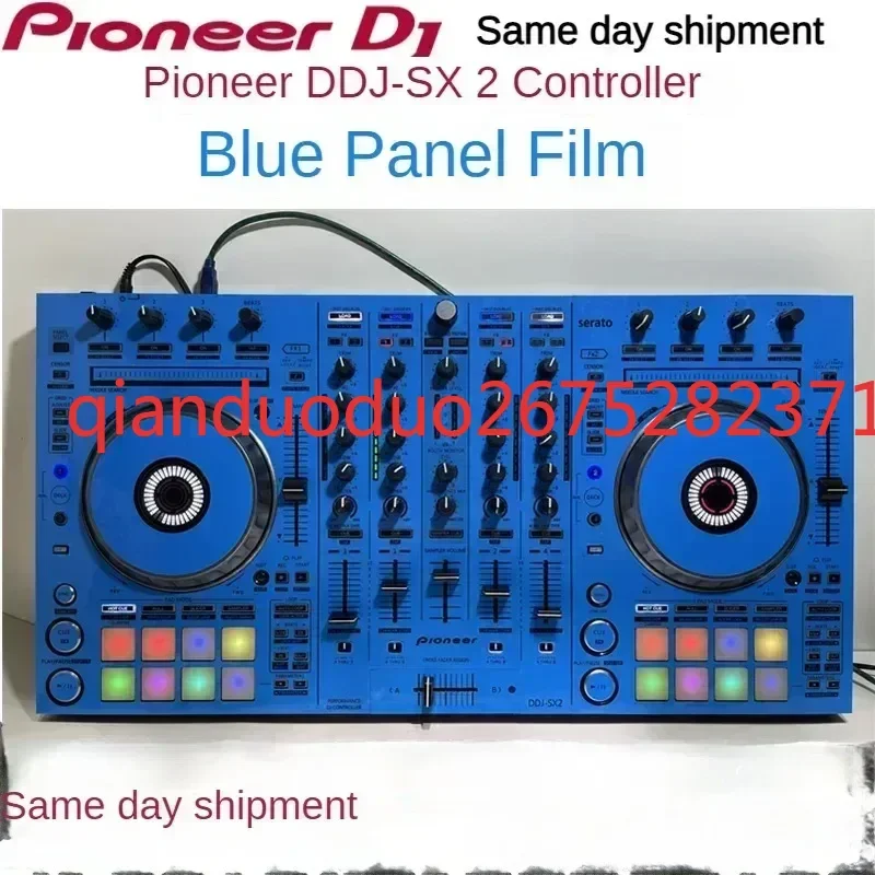 DJ PVC Self-adhesive Film DDJSX2 DDJRX Film Controller DJ Disc Printer Panel Protective Film Sticker Skin Blue (not Machine)