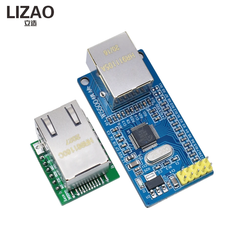 LIZAO W5500 Ethernet Network Module, TCP/IP Protocol SPI Interface Board for 51/STM32 Development