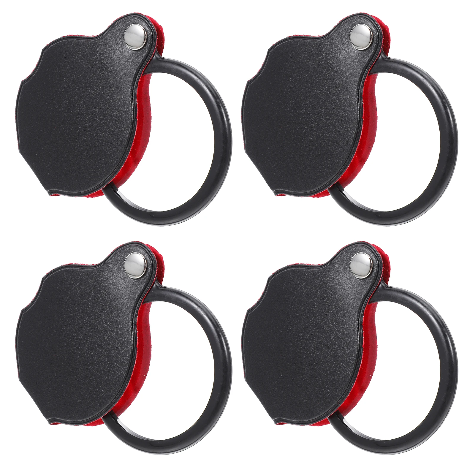 

4pcs Portable 10X Compact Folding Magnifier For Durable Mini Handheld Reading Tool, Dual Lens Science