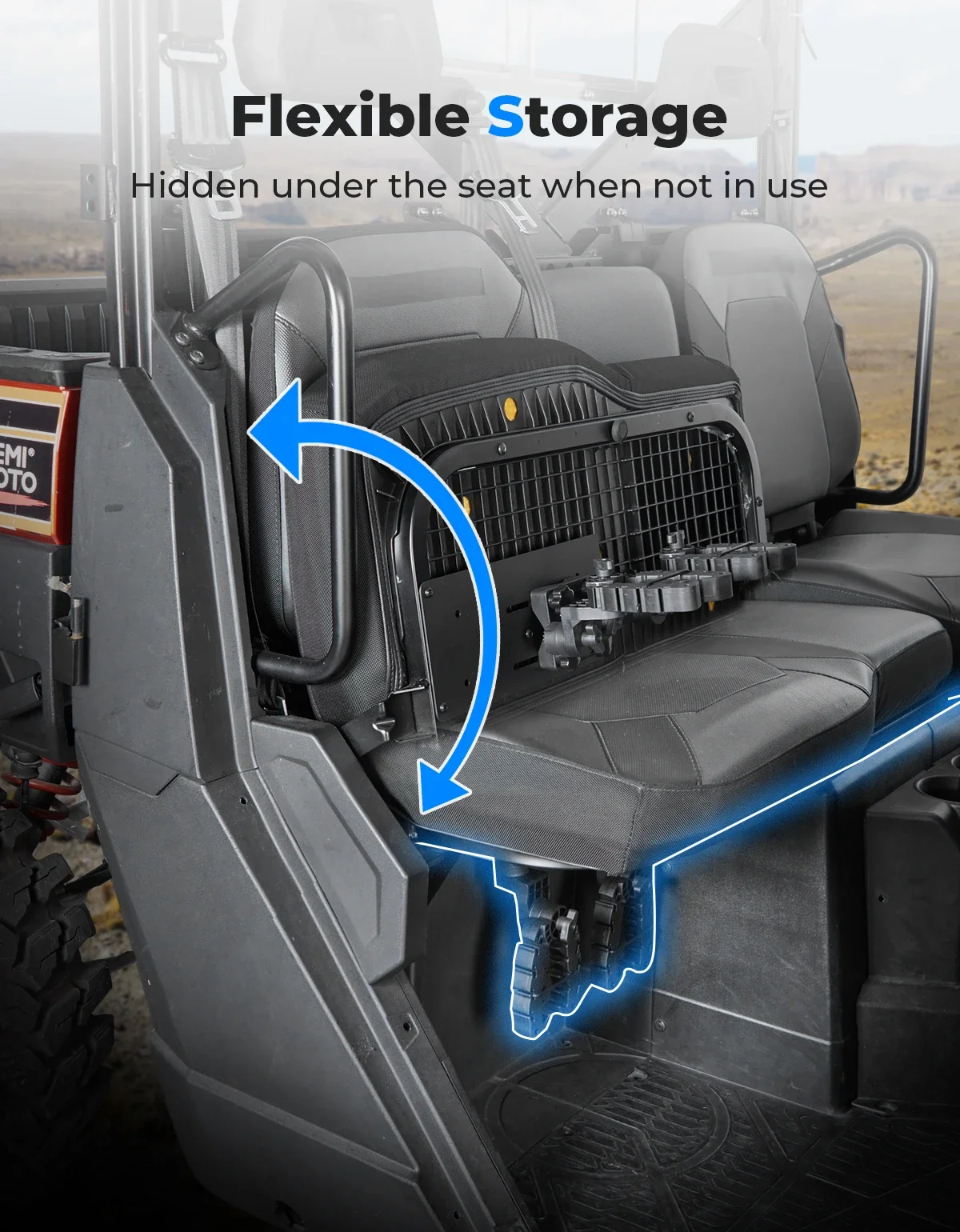 UTV Ranger XP 1000 Gun Holder Rack Hidden Under Seat Gun Mount for Can-Am Defender Compatible with Polaris Ranger XP 1000