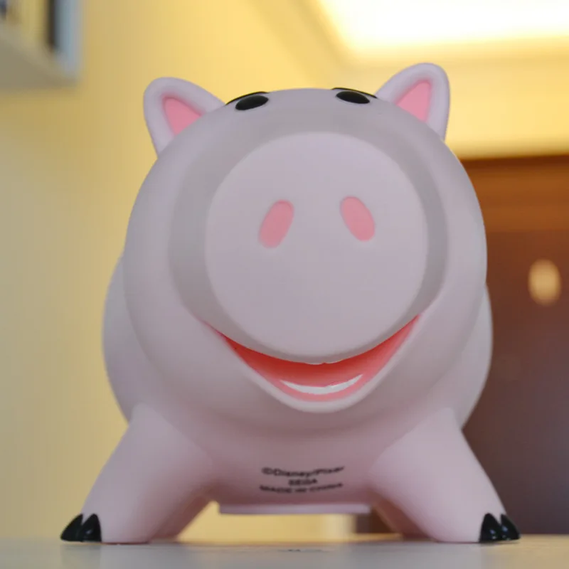 Disney Cute Cartoon Toy Story Kawaii Piggy Bank Hamm Pig Coin Box Collectible Decor Fashion Toy Birthday Gifts for Kids Friends