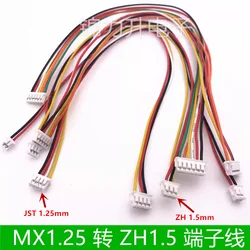 5Pcs JST 1.25 mm To ZH 1.5 mm Pitch Electronic Wire Connection Terminal Wire Harness 2P 3P 4P 5P 6Pin 200mm Length