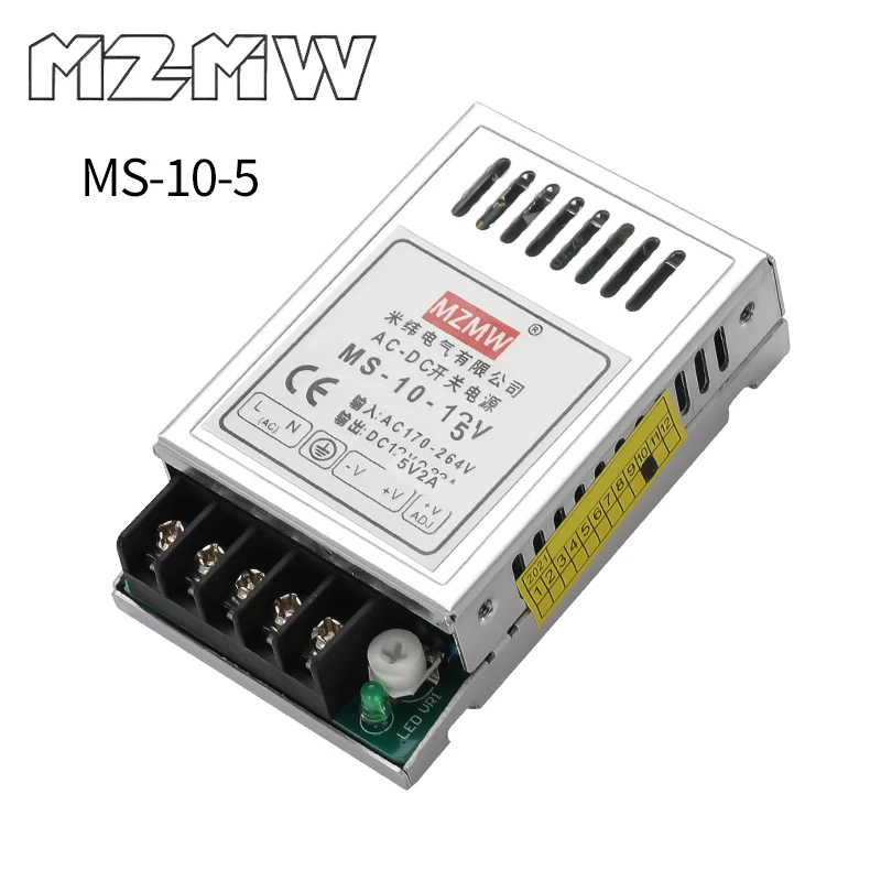 MS-10-5 Switching Power Supply 100-240VAC AC To DC 10W 5VDC 4A Single Output CCTV LED Strip Drive