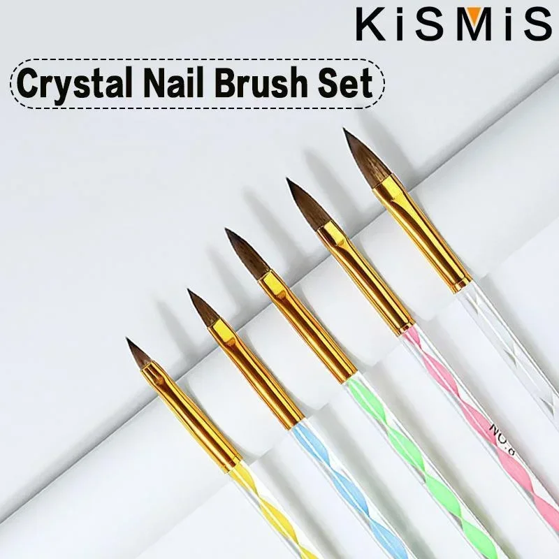 5 ชิ้น Professional อะคริลิคเล็บชุดแปรง UV เจลอะคริลิคเล็บ DIY เครื่องมือสําหรับเล็บ