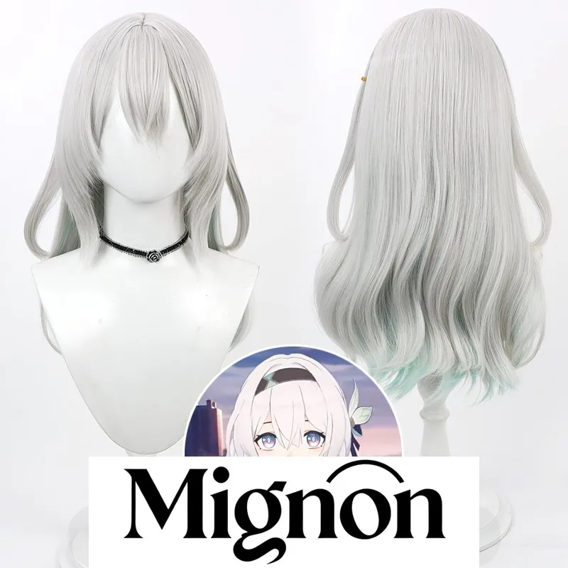 

Honkai: Star Rail Firefly парик для косплея серебристо-белые блики подарок на Хэллоуин