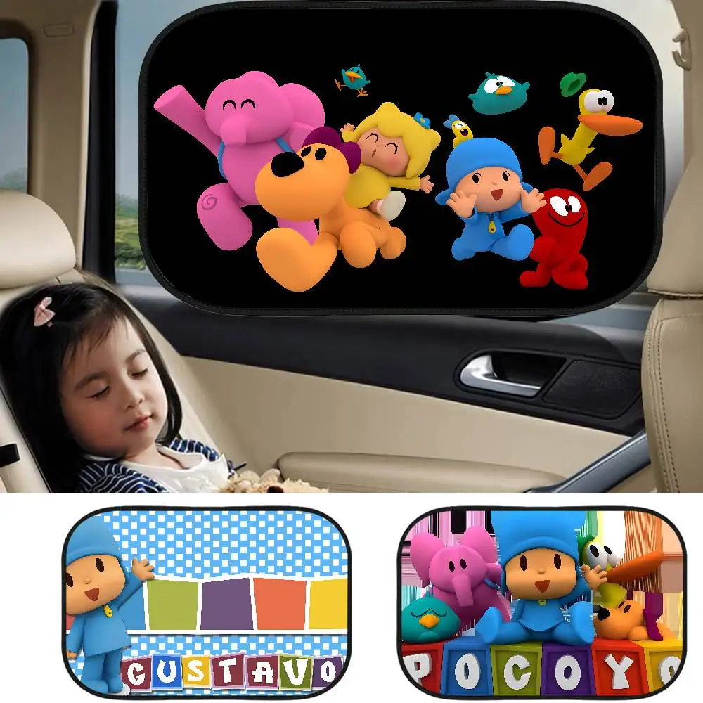 

P-Pocoyo мультфильм 1 шт. оконный солнцезащитный козырек для детей универсальный автомобильный складной автомобильный козырек от солнца защита от ультрафиолета занавеска сбоку