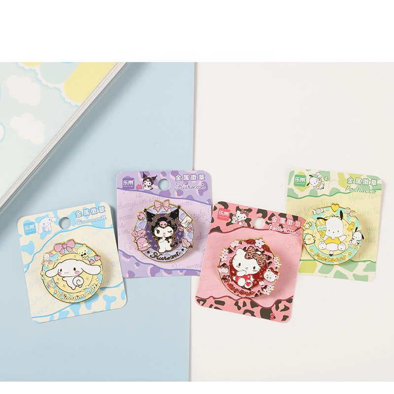 Sanrio Kuromi Cute JK Brooch Design with A Sense of Niche Metal Badges Children's Decorations Clothing Pins Brooches Hello Kitty