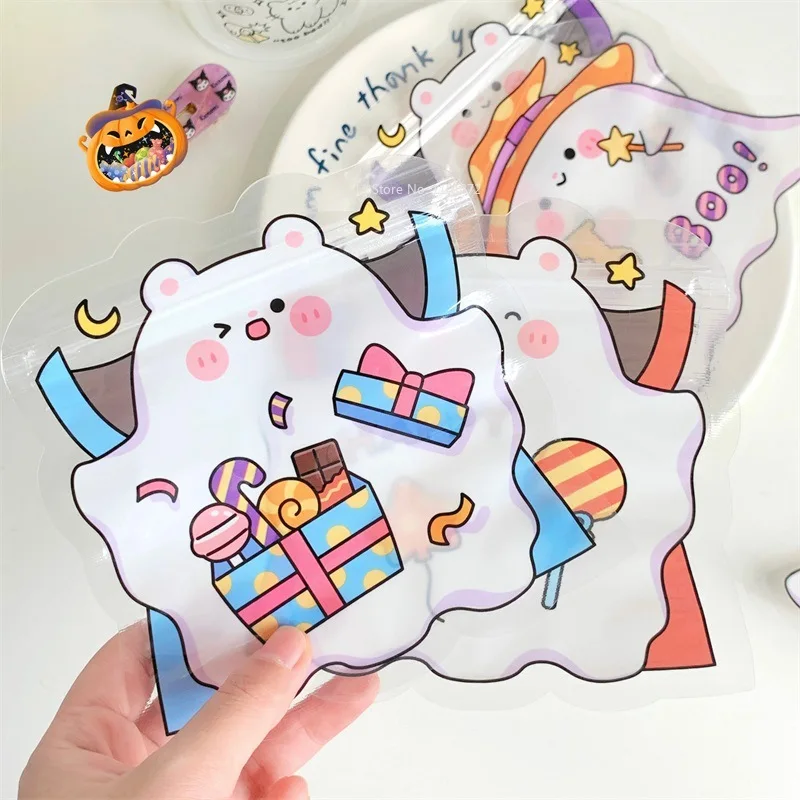 Halloween Cute Self Sealing Bag  Safe and Non-toxic High Transparency Beautiful and Practical Sealed Firmly Candy Biscuit Bag