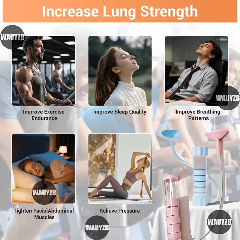 4pcs/8pcs Adjustable Breathing Trainer, Portable Lung Capacity Exerciser for Adults, Improves Endurance And Respiratory Health