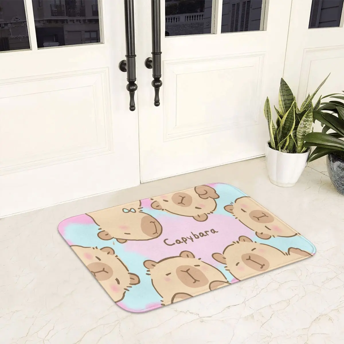

Capybara Cartoon Anti-slip Doormat Floor Mat Water oil proof Carpet Rug for Kitchen Entrance Home Balcony Footpad Mats