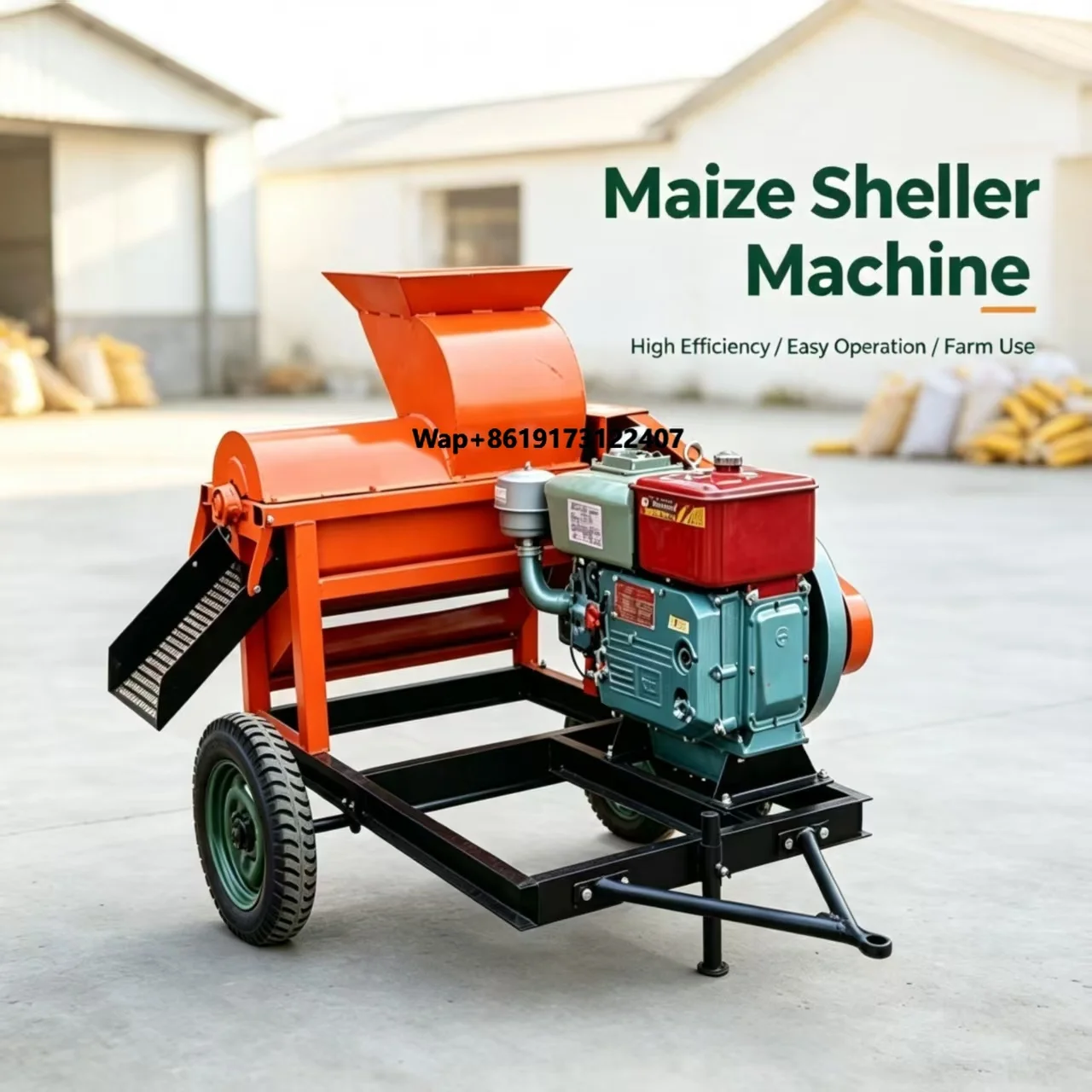 Steel Corn Thresher Maize Shelling Machine Tractor PTO 4000-6000kg/h Capacity 1 Year Warranty Easy Operation
