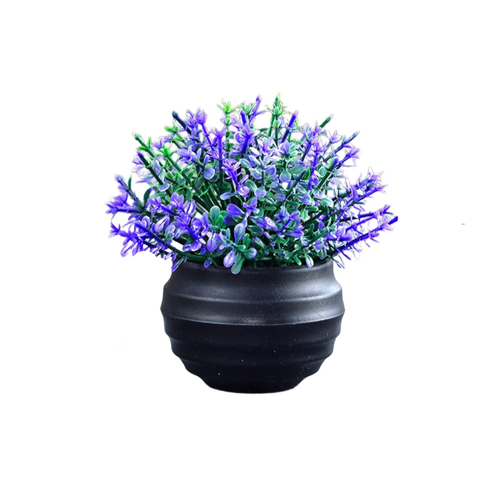Fake Plants In Pot Plastic Artificial Flowers For Indoor Outdoor Tabletop Decor Realistic Faux Greenery Arrangement - view 3