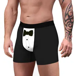 Breathable Men Boxers Men Milk Silk Boxers Stylish Men's Christmas Boxers Digital Print Striped Design Slim Fit Breathable