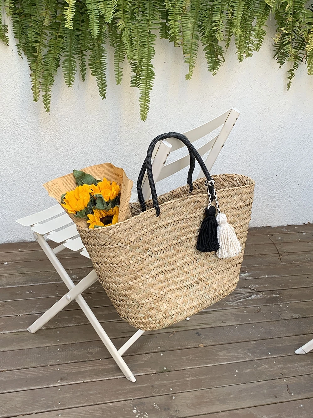 Casual Large Capacity Weave Wicker Rattan Bag 2024 New Summer Women Straw Handbag Female Travel Bohemia Ladies Shopper Purses