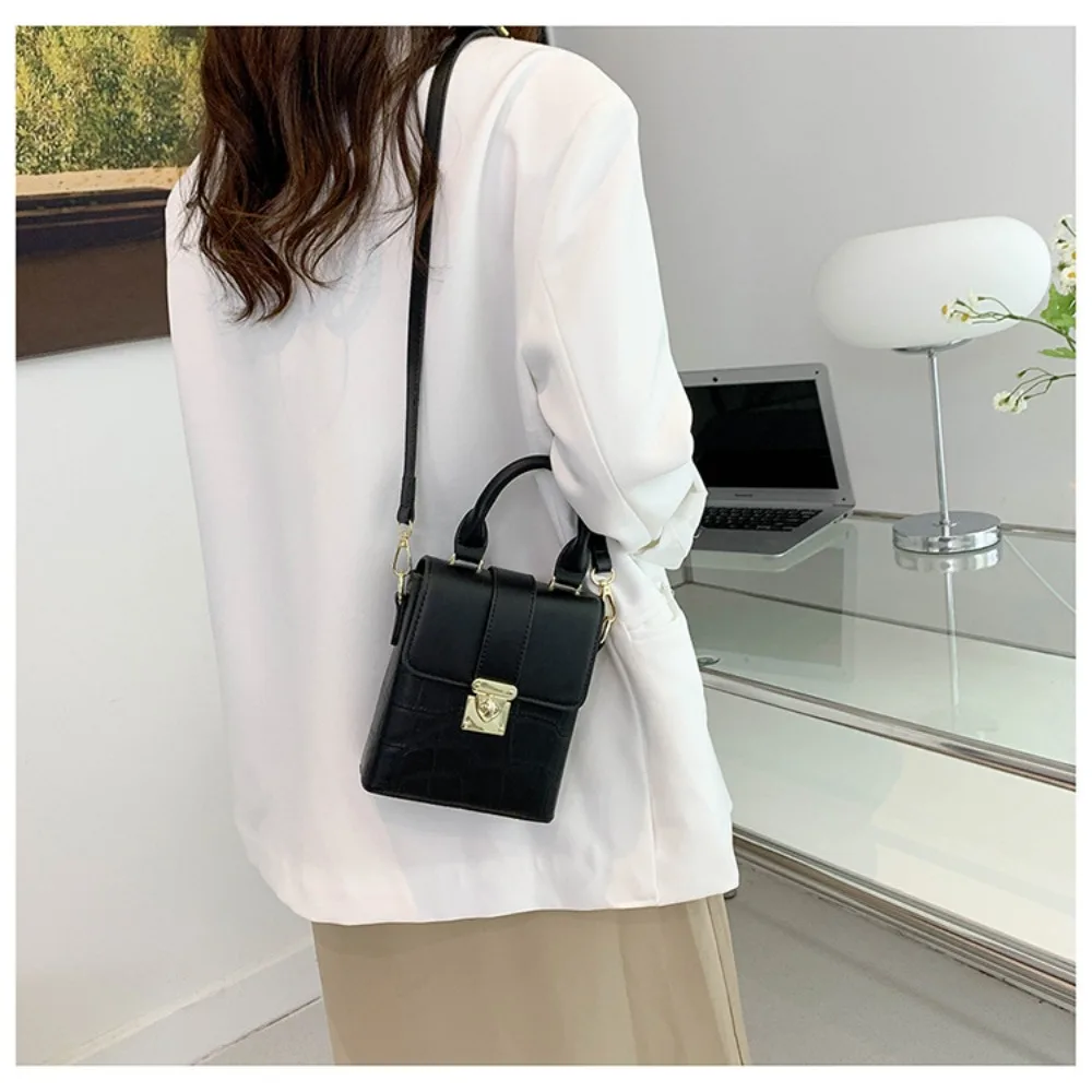 PU Shoulder Bag New Large Capacity Mixture Colour Small Handbag Stone Pattern Underarm Bag for Women