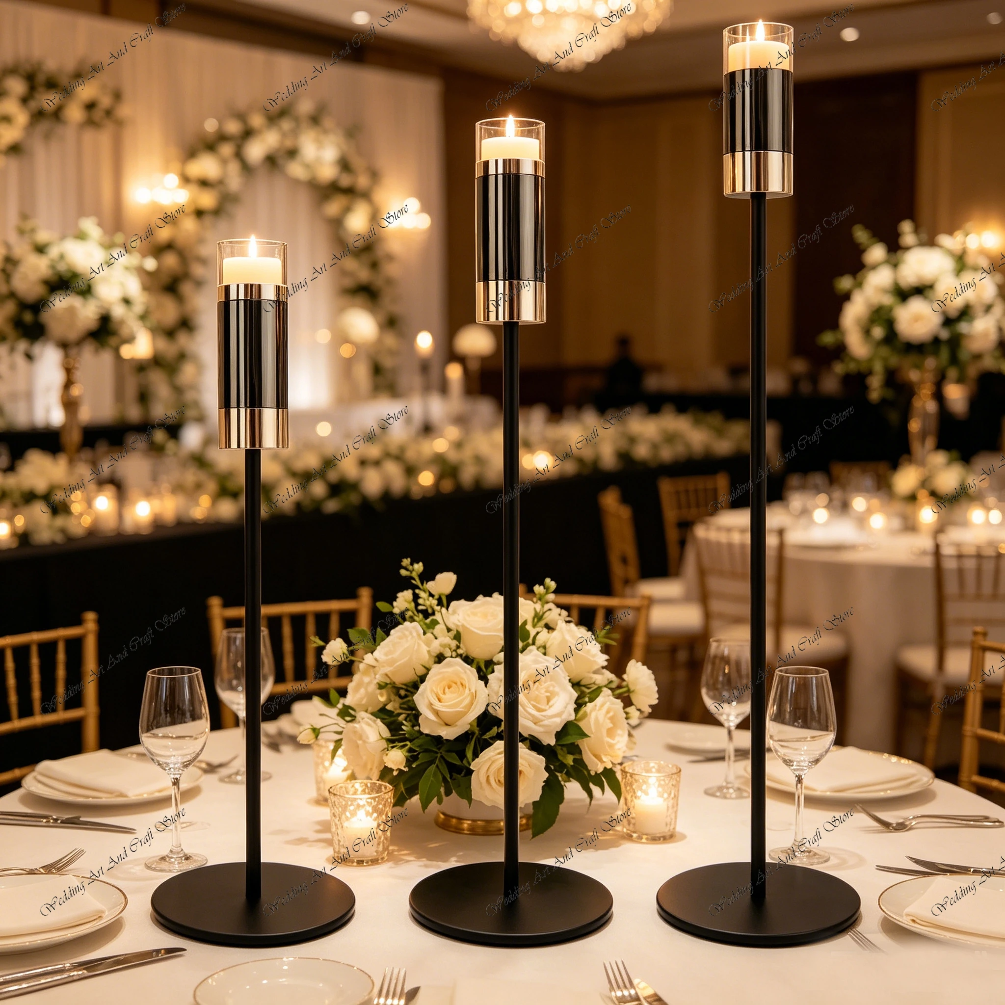 20pcs f30 24-45cm Wedding Props Ornaments Restaurant Atmosphere Decorations Candlestick Table Decorations for Events ivy1149