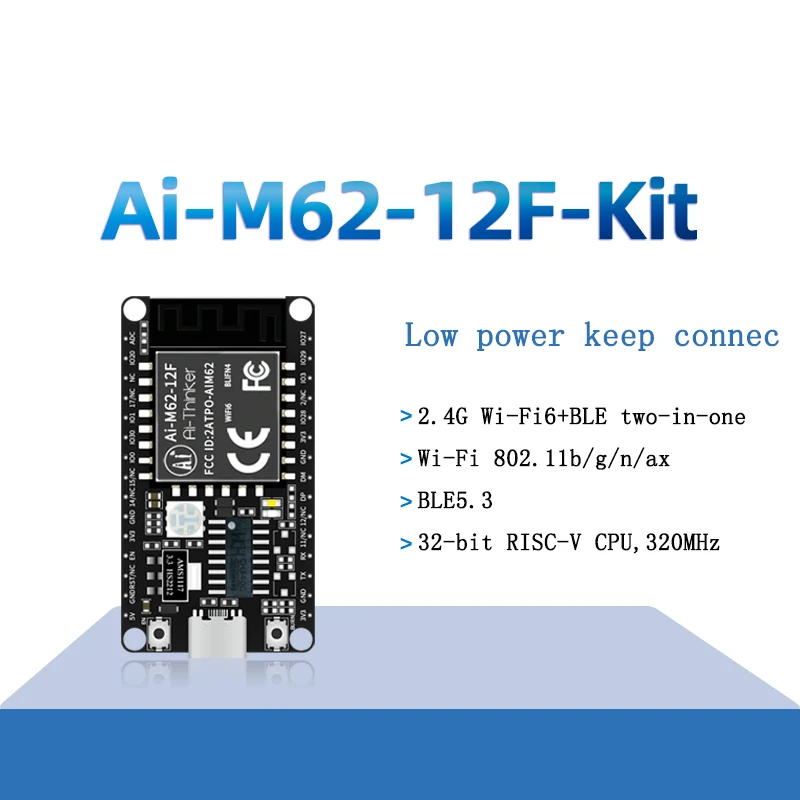 Ai-xinker WiFi 6+Bluetooth BLE5.3 combo module BL618 chip Ai-M62-12F development board