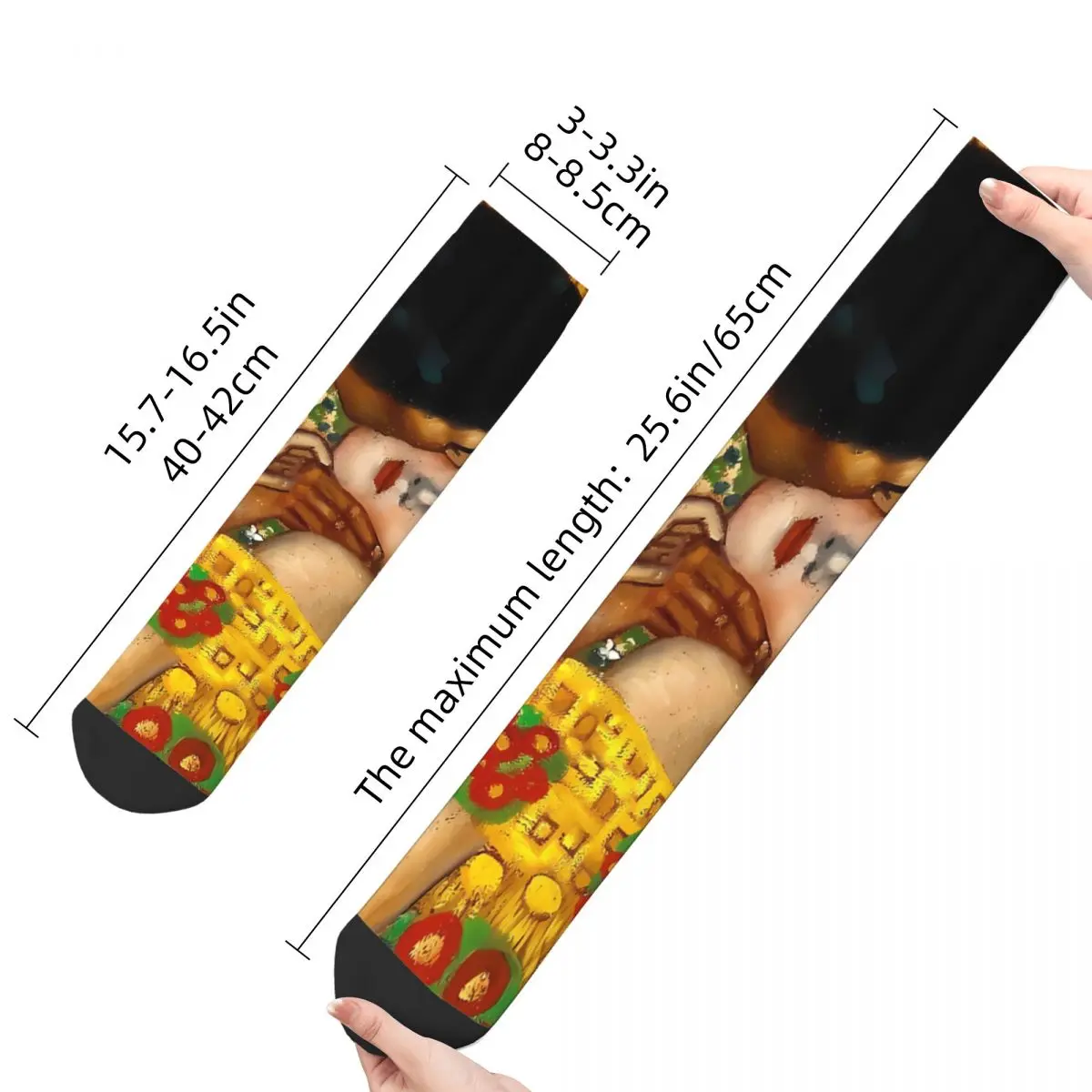 Happy Men's Socks Colorful Vintage Harajuku Gustav Klimt Patting Art Street Style Seamless Crew Crazy Sock Gift Pattern Printed