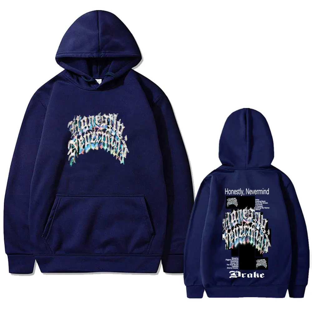 Rapper Drake Honestly Nevermind Album Graphic Hoodie Men Women Hip Hop Fashion Oversized Streetwear Male Casual Vintage Hoodies