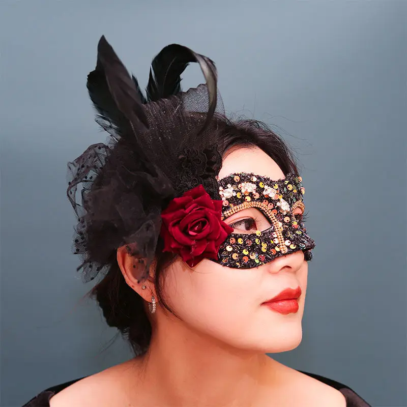 Party Masquerade Party Halloween Mask Adult Women's Mask Simple Party Women's