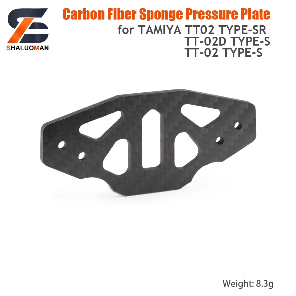 Carbon Fibre Shock Plate Battery Plate Sponge plate For 1/10 RC Car Tamiya TT02 TYPE-SR TT-02D TYPE-S TT-02 TYPE-S Upgrade Parts