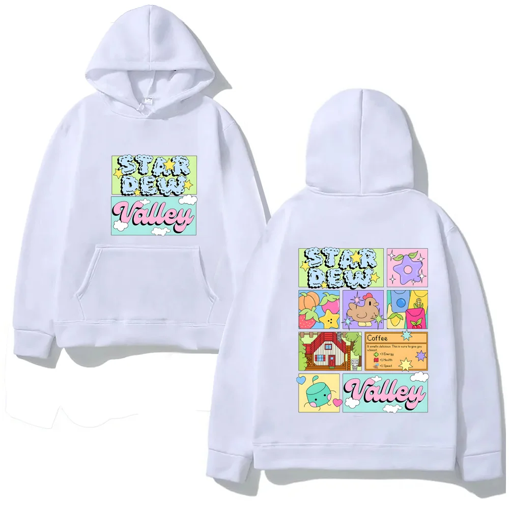 

Толстовка Stardew Valley GAME, новый стиль, повседневная высококачественная толстовка в стиле Харадзюку Moletom с флисом с капюшоном, удобная осенне-зимняя толстовка