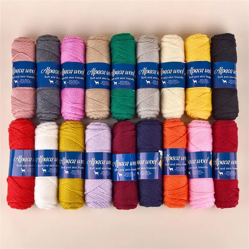 500g Alpaca Wool Yarn Soft Warm DIY Knitting Worsted Sweater Make Warm And Fashionable Windbreakers Jackets Scarves Hats Yarn