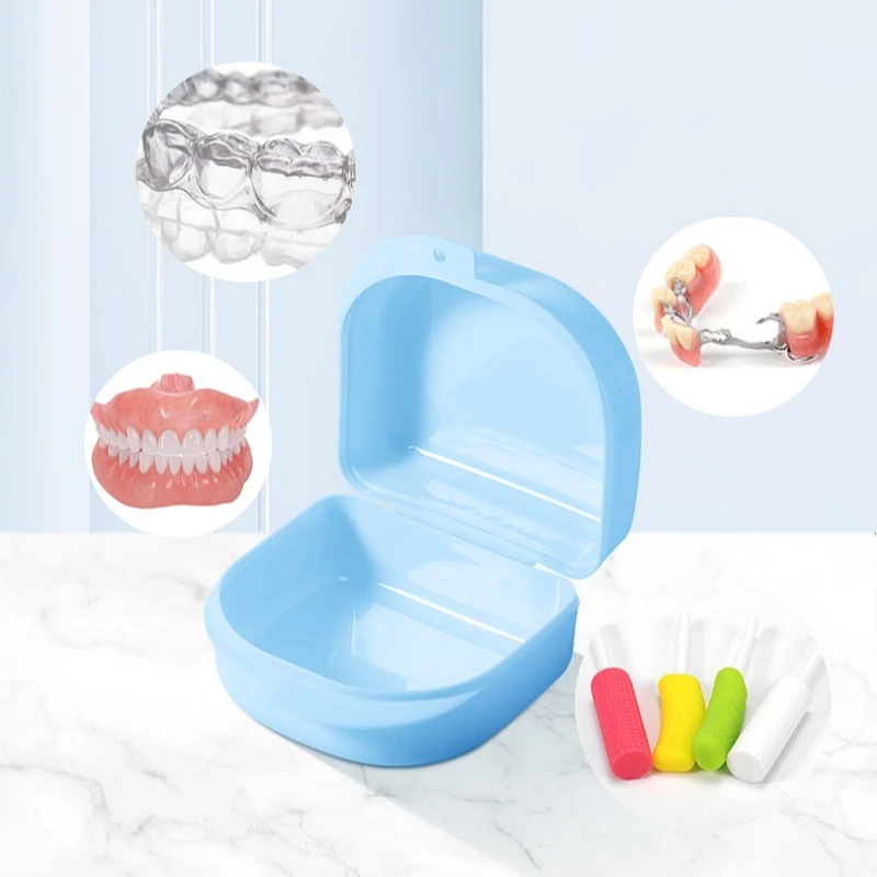 

Portable Orthodontic Braces Plastic Organizer Box Tooth Orthodontic Braces Box Denture Cleaning Storage Box Tooth Storage Box