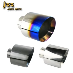 1PCS  Universal Car Exhaust Tail Pipe Interface 63mm 76mm Slant Outlet 127mm Stainless steel Modified Muffler Tip