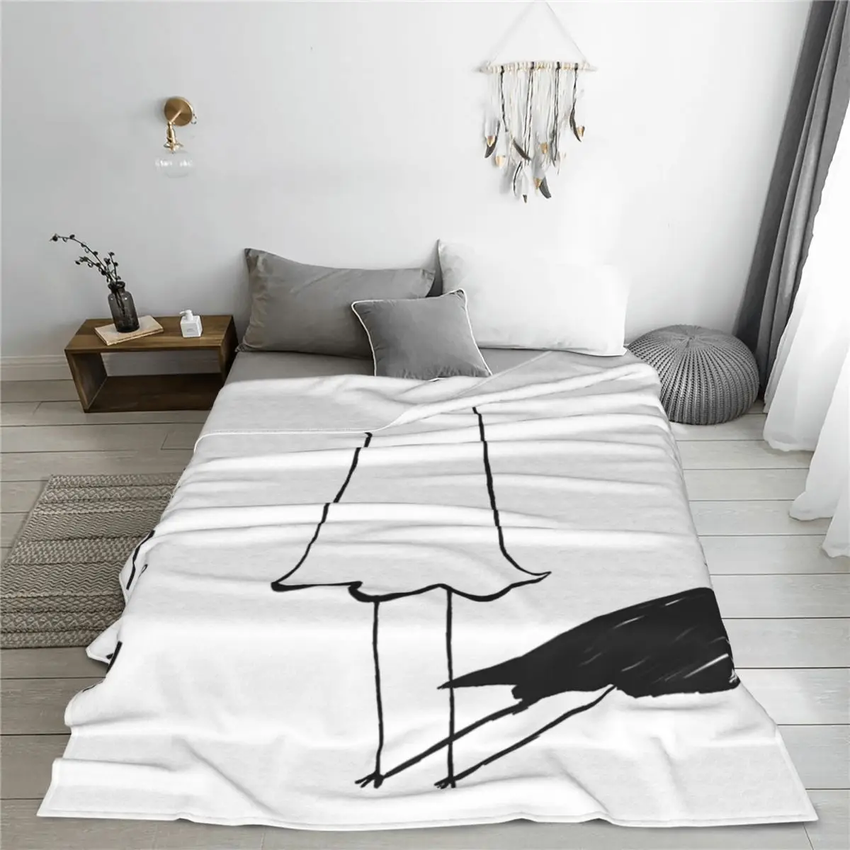 Good Night Punpun Blankets Flannel Oyasumi Comfortable Super Soft Throw Blanket for Bedding Plush Thin Quilt