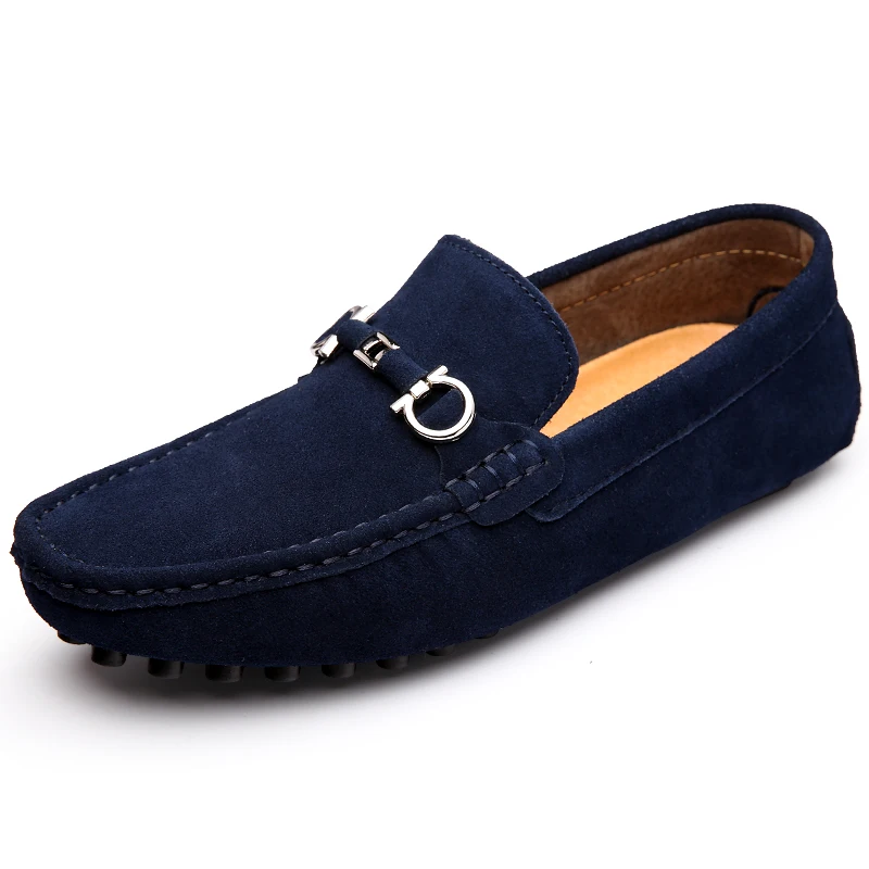

Men's Loafers Gommino Driving Shoes Moccasins Penny Loafer Flats Spring Low-top Suede Slip On Casual Leisure male Light Handmade
