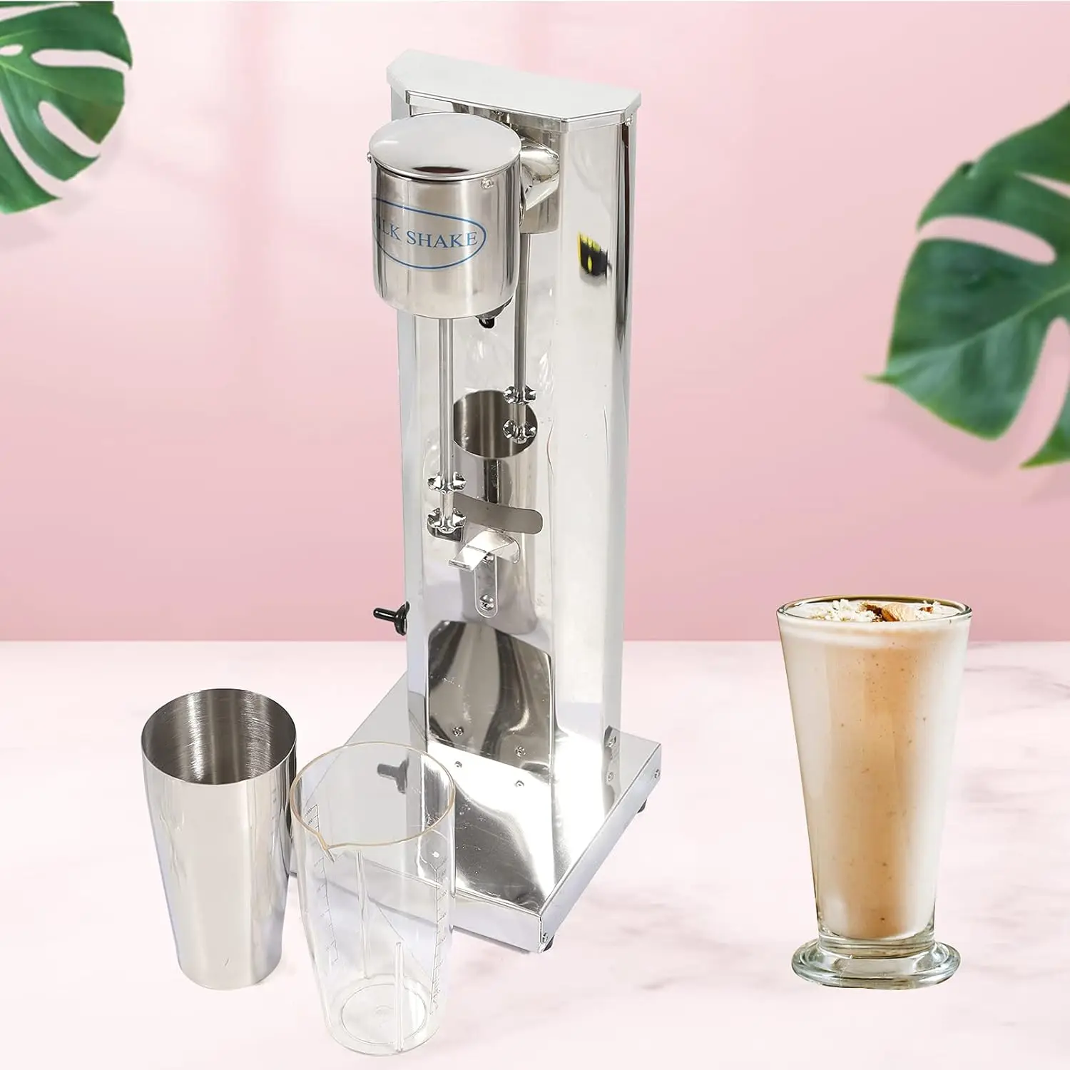 Commercial Milkshake Machine, Electric Single Head Classic Blender, Equipped With 650ml Stainless Steel Milkshake Blender,For Ma