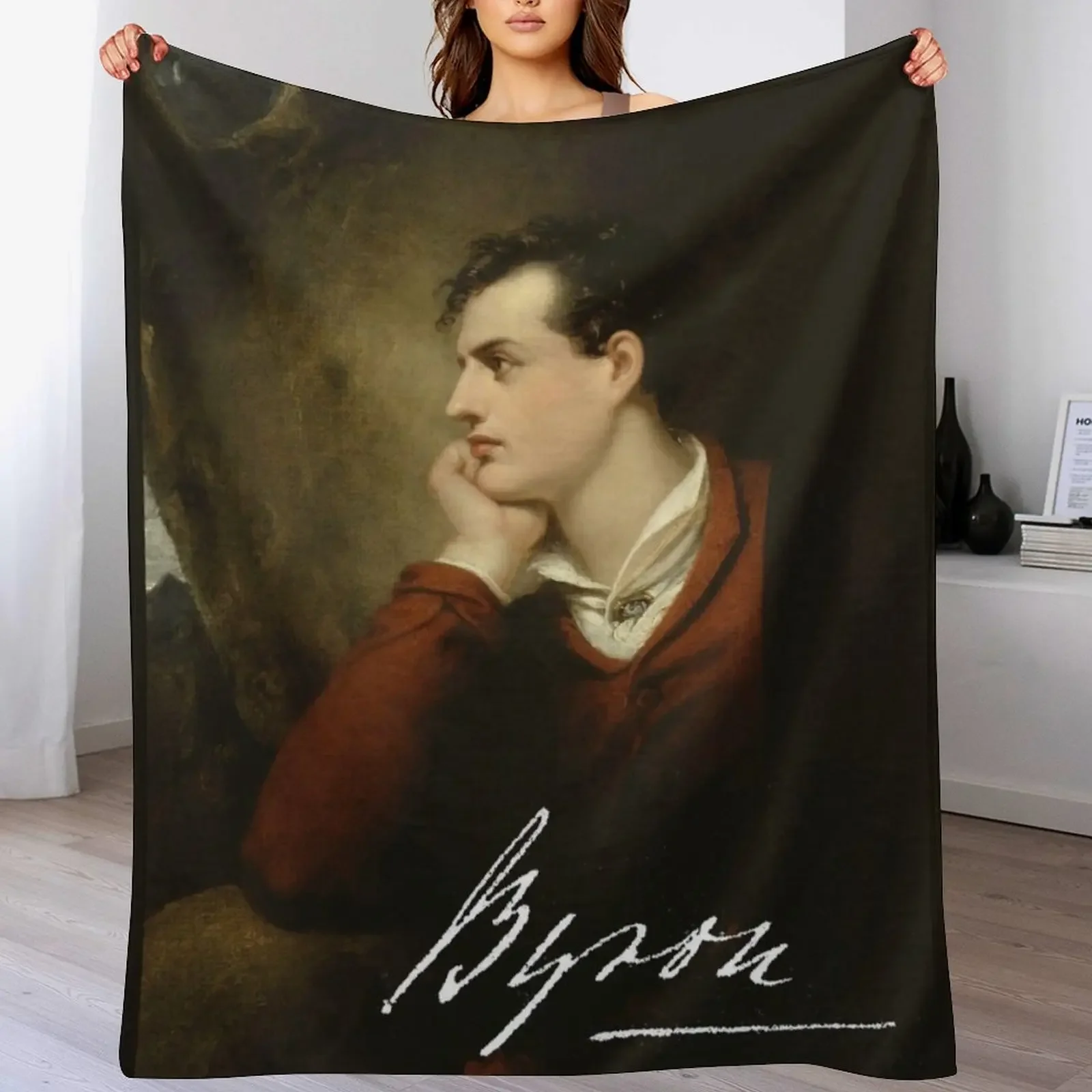 

Lord Byron - Romantic poet Throw Blanket Soft Plush Plaid Thermal Heavy Flannel Blankets