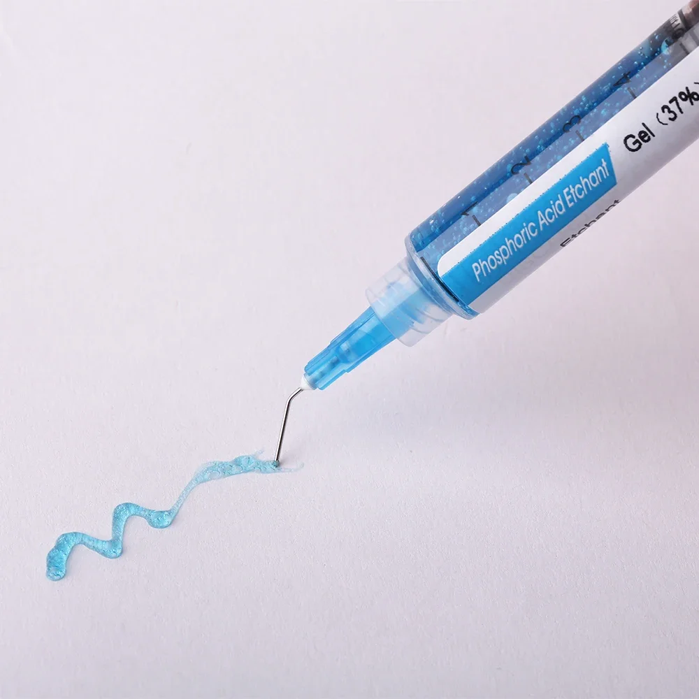 Dental Etching Gel 37% Dental Materials Teeth Cleaning Adhesive Resin Braces Bonding Glue Phosphoric Acid Etchant+5pcs Tips