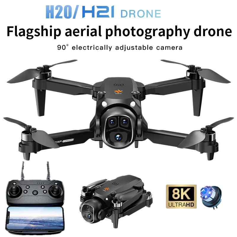

H20/H21 Drone 8K Camera 360° Obstacle Avoidance Aerial Photography Brushless Motor Foldable Quadcopter Kid Toy
