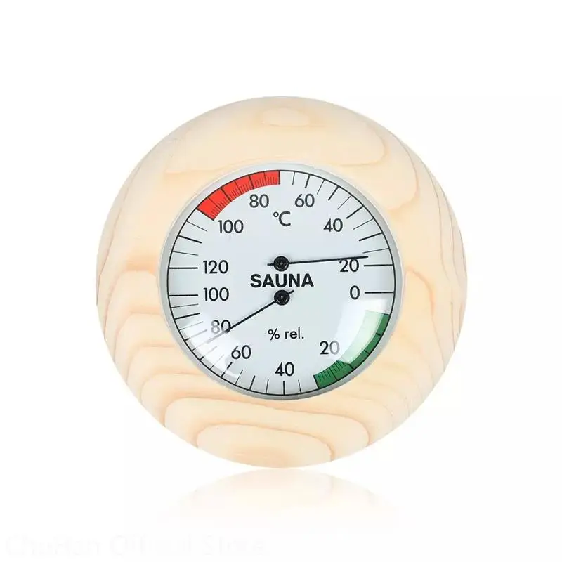 ChuHan Wall Hanging Wooden Digital Sauna Thermometer Hygrometer High Quality Temperature Resistant Wooden Sauna Room Accessories