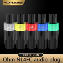 YONGWEI 4Pin NL4FC Speakon Connector XLR Audio, power amplifier Welded Male Plug Adapter Audio Accessories Ohmic joint