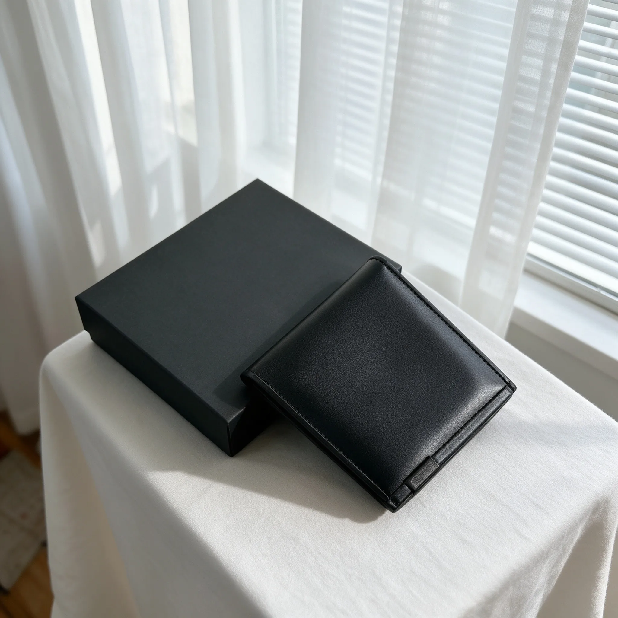Exquisite Leather Business Wallet for Men, Classic Business Purse