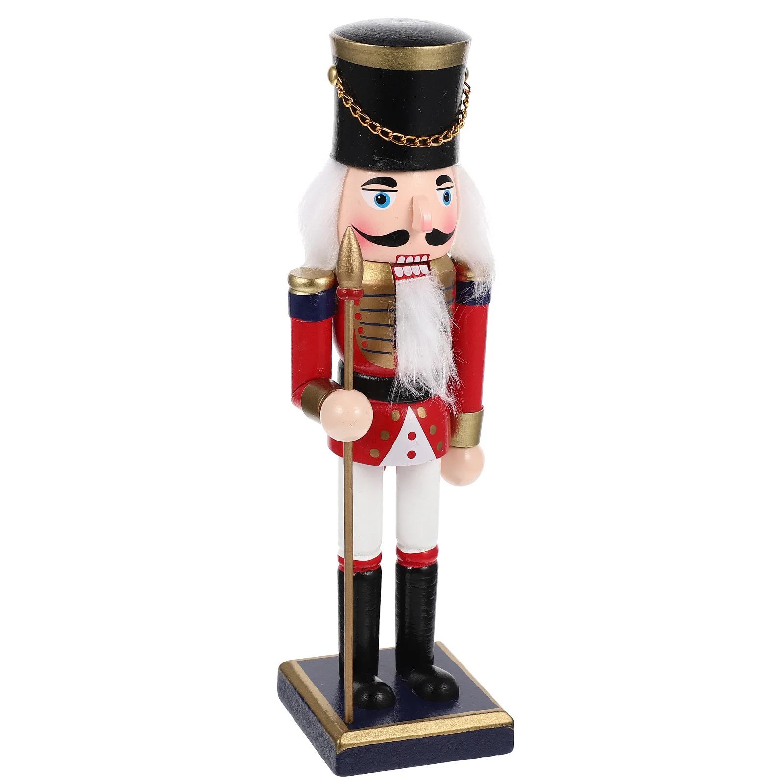 

Christmas Nutcracker Wooden Soldier Figure Xmas Nutcracker Desktop Decor Vintage Holiday Party Supplies Decoration