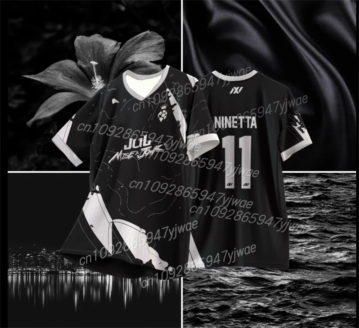 2025 جديد JUJ TOTO & NINETTA رقم 11 جيرسي ملابس رياضية تي شيرت الخامس الرقبة التدريب المحملة الأعلى اللياقة البدنية في الهواء الطلق للبالغين والأطفال