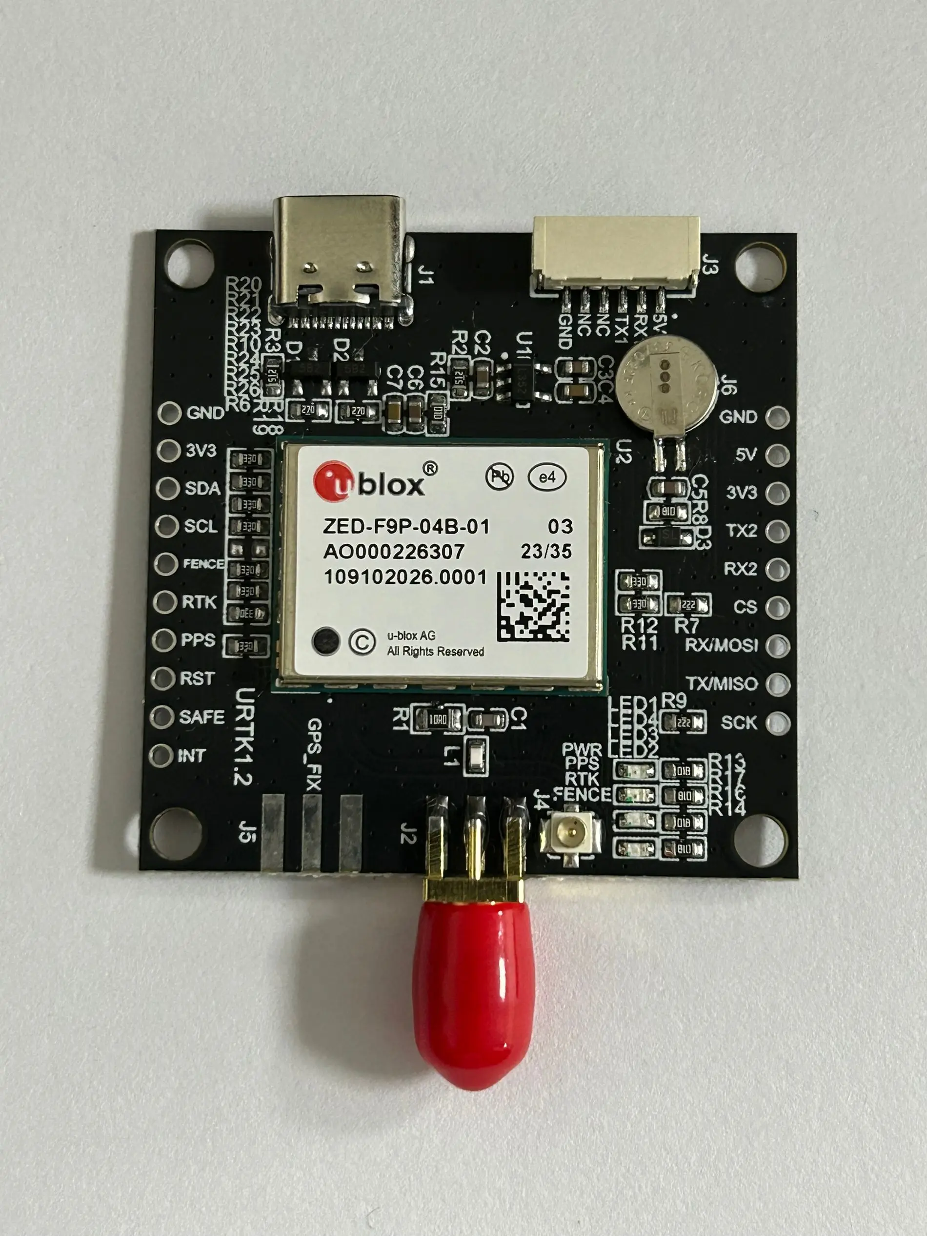 ZED-F9P-04B-01 High Precision RTK GNSS/GPS Receiver Board for USB & S MA Drone GPS Module Development Board
