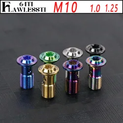 FLAWLESSTI M10x1.0 1.25 Pitch Gr5 Titanium Banjo Bolt Brake Caliper Master Cylinder Bolts For Brembo Xmax 300 Vespa Sprint 150