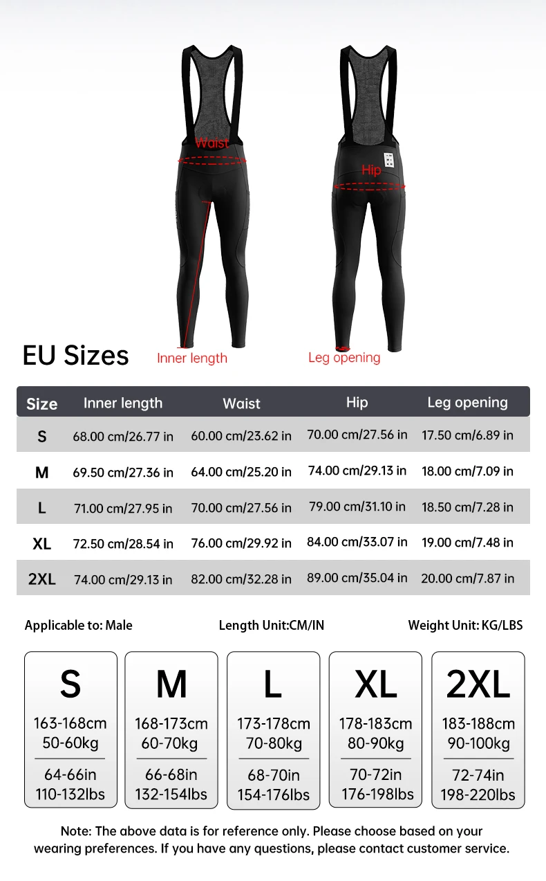 INBIKE Radsport-Fleece-Latzhose für Herren, Herbst-Winter, warme Radsport-Latzhose, thermische winddichte Fahrradhose, Fahrrad-Reithose – Detail 4