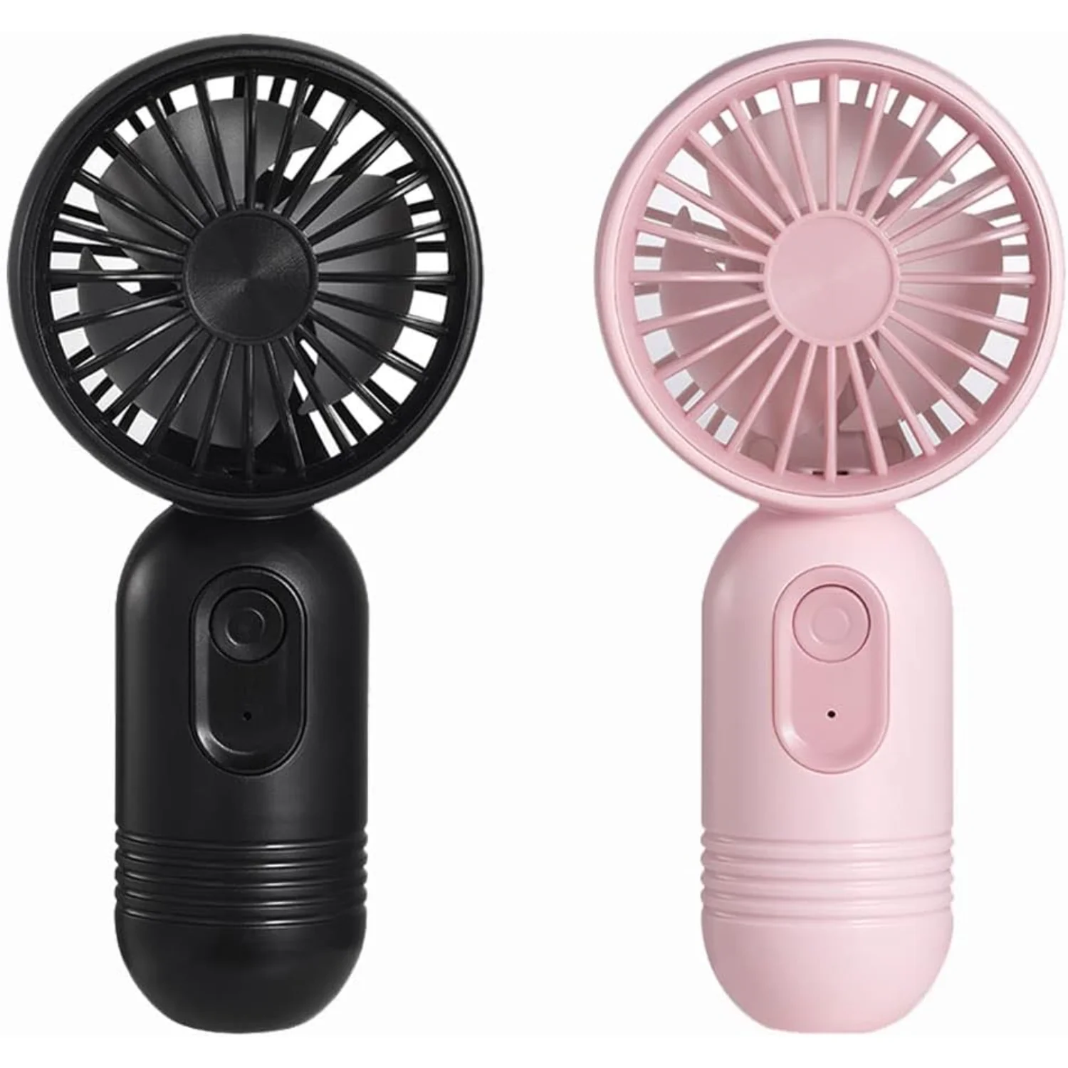 Mini Portable Fan 3 Pack, Cute Handheld Fan Battery Operated Lightweight Small Personal Fan with 3 Speeds and USB Rechargeable E