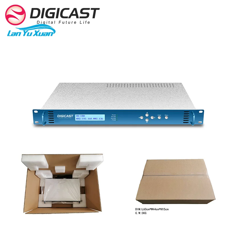 DMB-9020A H.265/H.264 CVBS/HD-MI//AES/EBU//ASI/IP IRD SRT/ RTP/UDP HD IRD Receiver