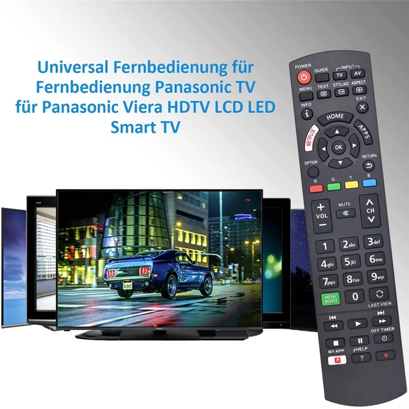 Controle remoto universal para panasonic tv controle remoto para panasoniciera lcd led 3d tv com netflix, botões de meu aplicativo