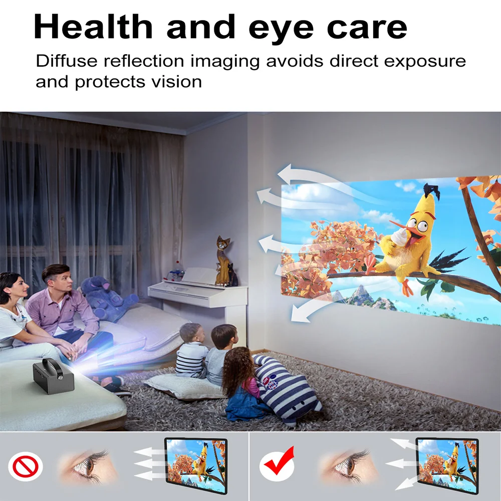 VIVICINE D029 Android 7.1 Full HD 1080P 3D Home Theater Projector,Auto Focus 1920x1080 Wifi Video Game Proyector Beamer